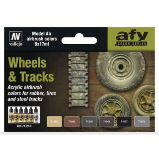 Vallejo Model Air: Model Air Set Wheels & Tracks (6)