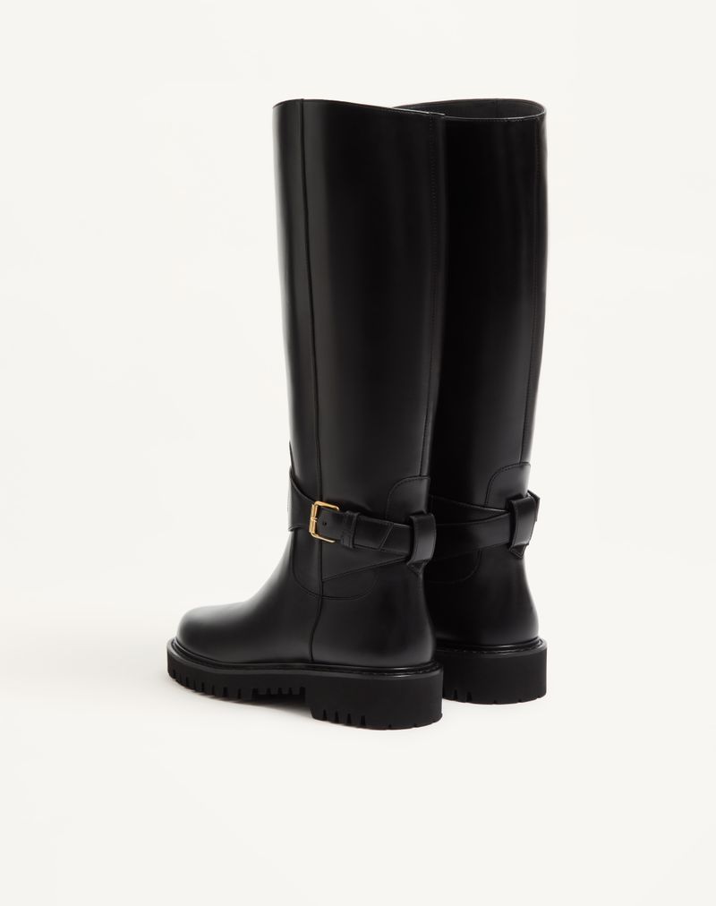 Bota exclusiva VLogo em couro de bezerro 40 mm