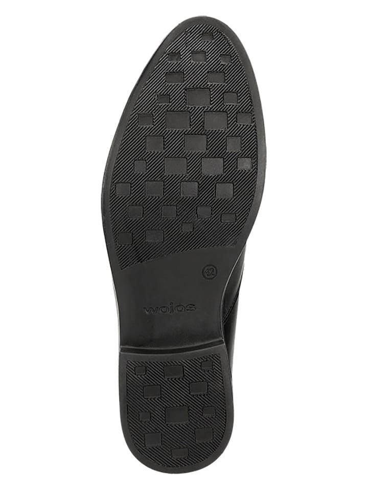 Wojas Leder-Slipper in Schwarz günstig kaufen