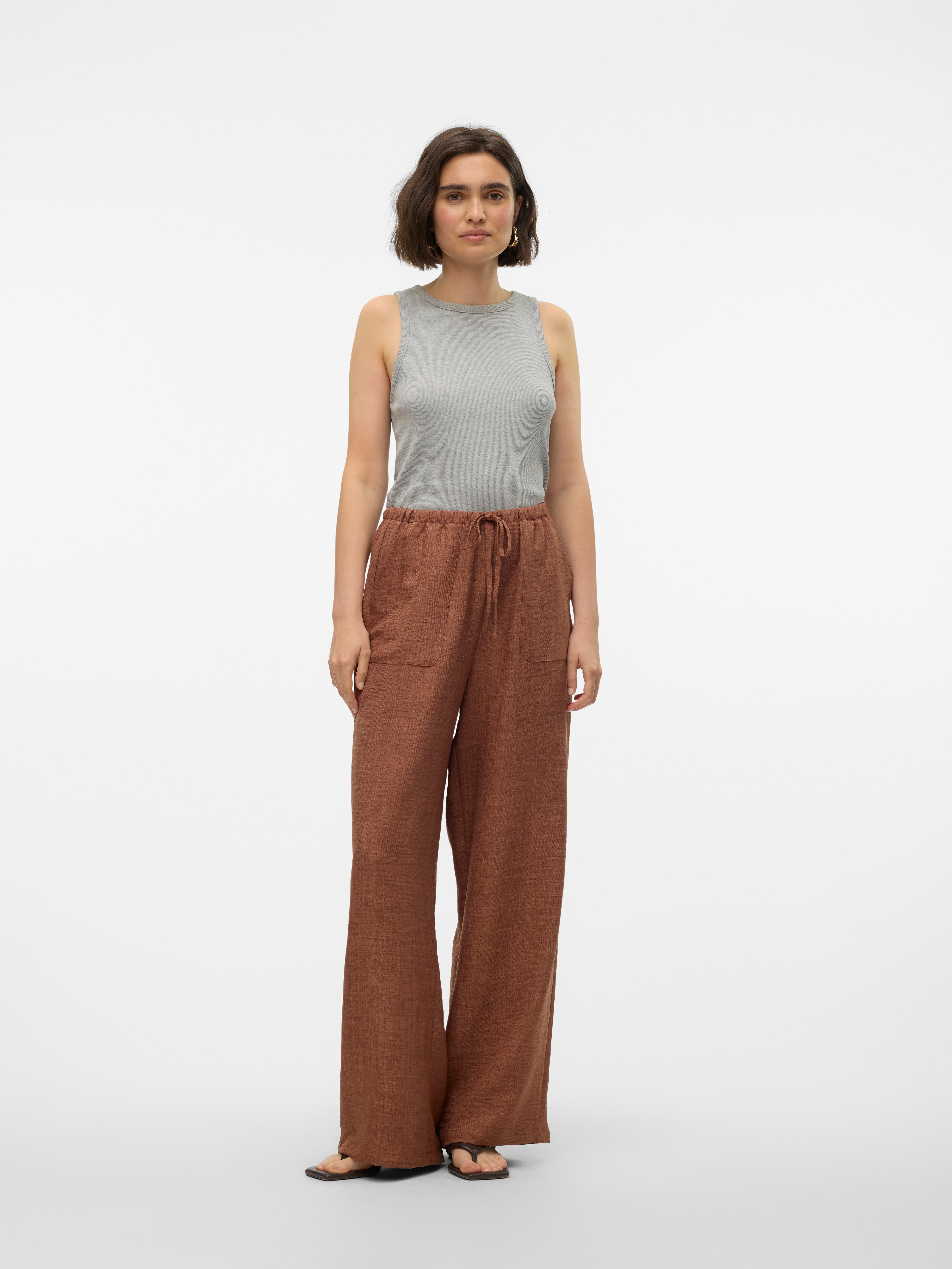 VMMELANEY Hohe Taille Hose