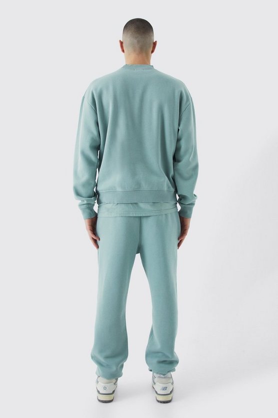 Kastiges Oversize Sweatshirt mit Acid-Waschung