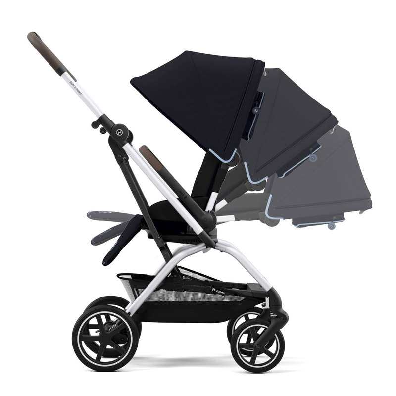 Poussette compacte Eezy Twist + 2 ocean blue chassis silver Cybex