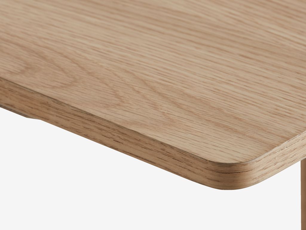 Mesa de jantar AALBORG, 95x180/270, carvalho.
