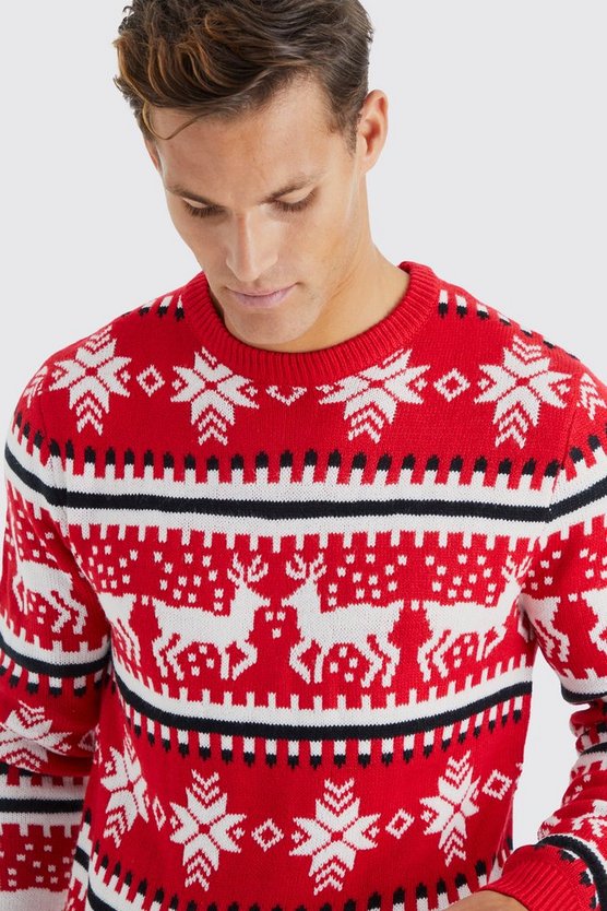 Tall Rentier Weihnachtspullover