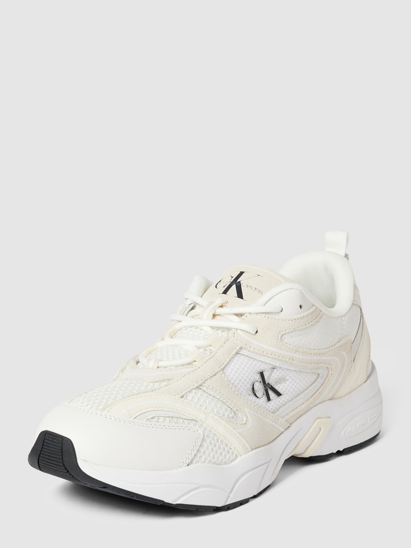 Sneaker mit Label-Detail Modell 'RETRO TENNIS' in weiß
