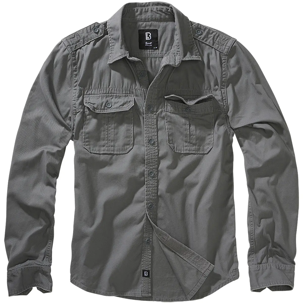 Brandit Vintage Shirt langarm anthrazit