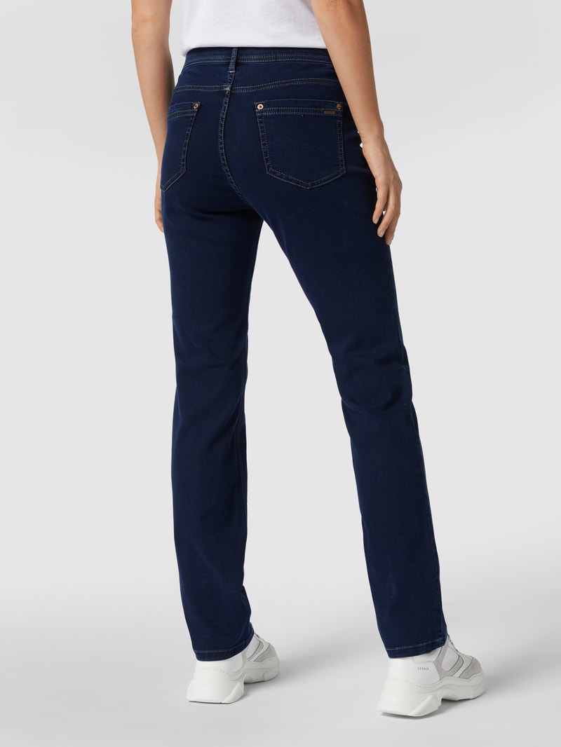 Coloured Straight Fit Jeans Modell GINA in marineblau