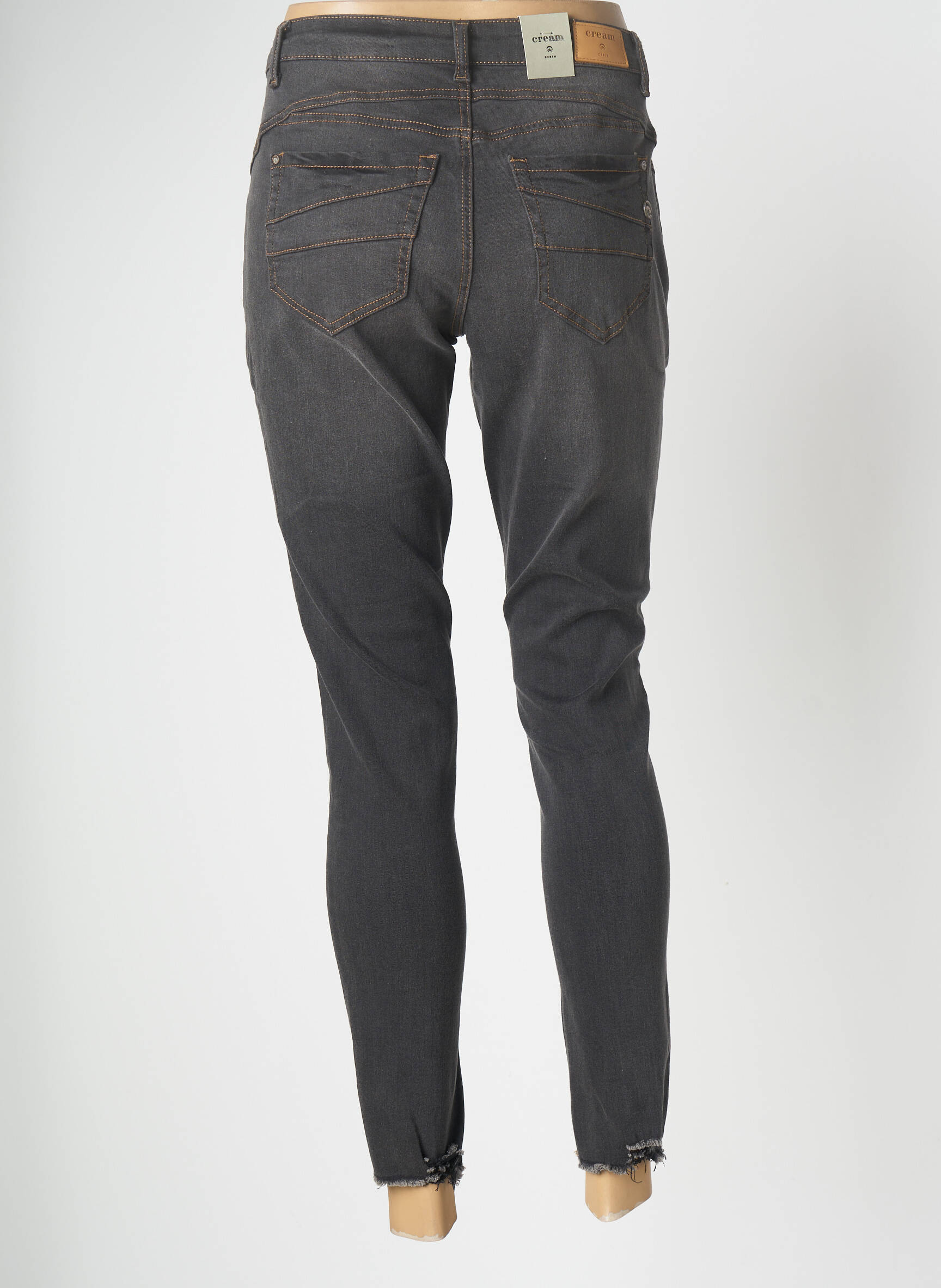 Cream Jeans Coupe Slim Femme couleur gris