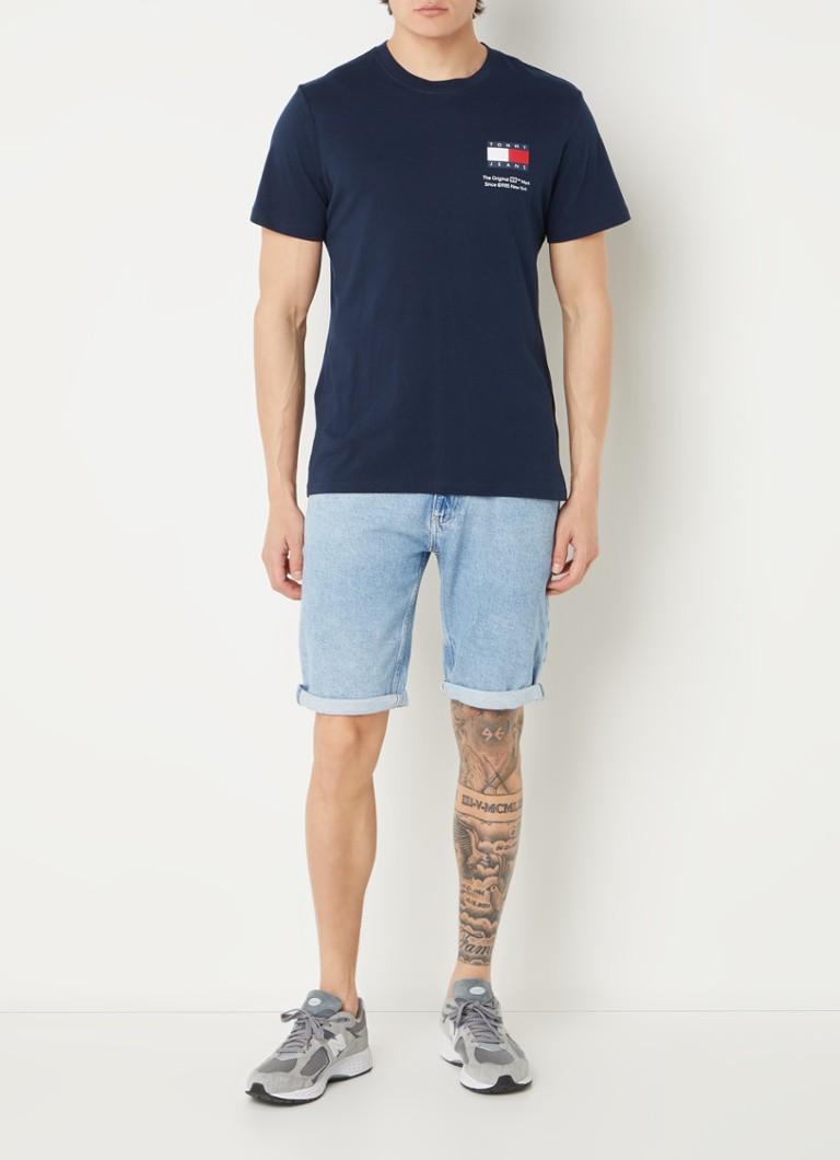 Szorty jeansowe Tommy Hilfiger z prostymi nogawkami i kieszeniami bocznymi