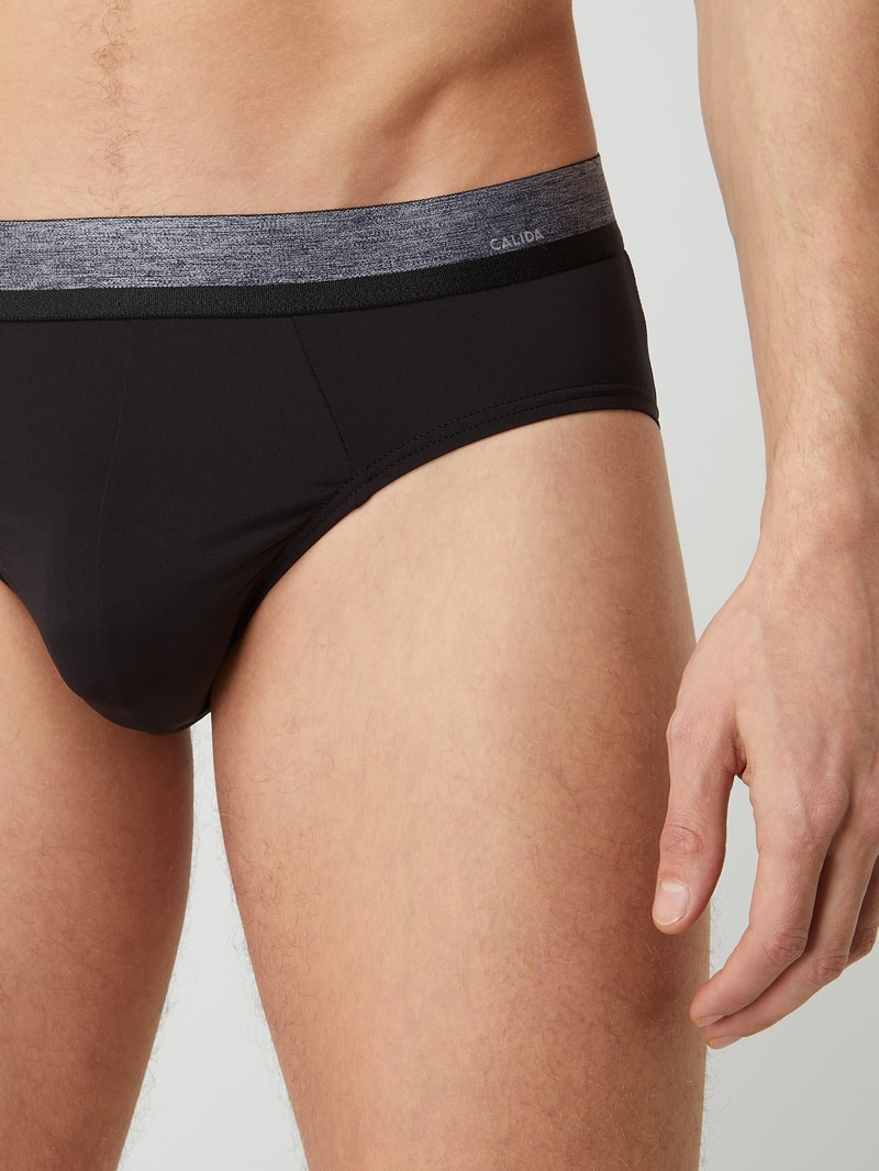 Slip aus Mikrofaser in schwarz