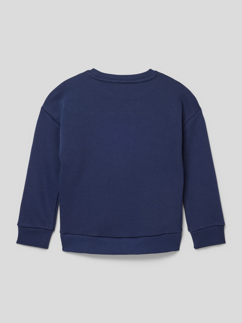 Sweatshirt mit Motiv-Print in marineblau