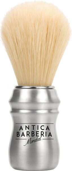 Mondial Antica Barberia Pure Bleached Bristle mit Aluminium Griff Rasierpinsel