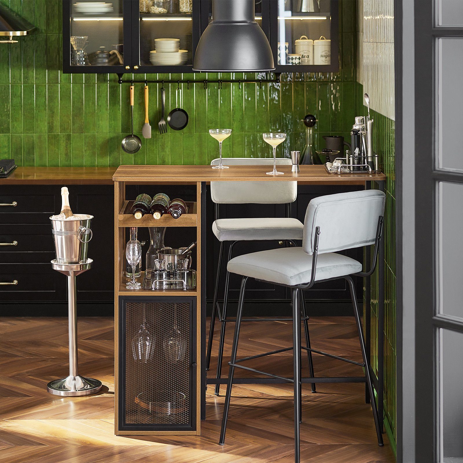 SoBuy Bartisch FWT97, Esstisch Balkontisch Küchentisch Bistrotisch Stehtisch Balkontisch