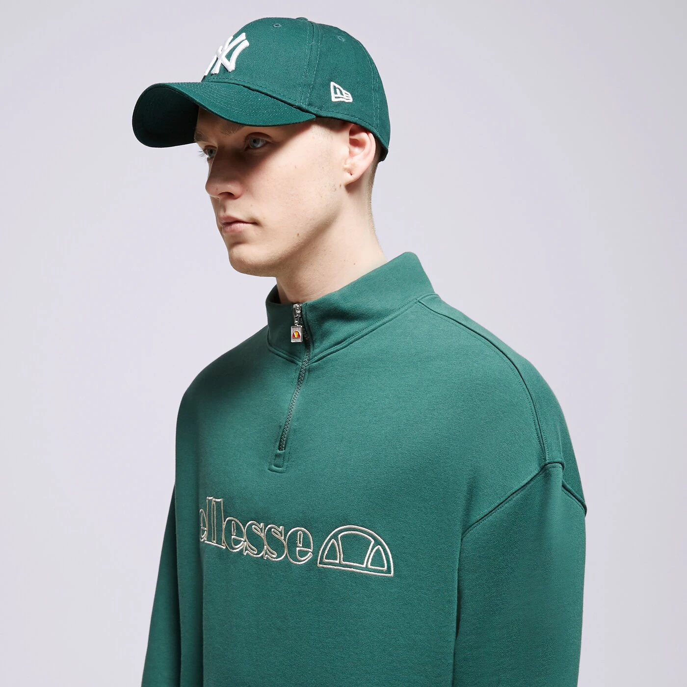 ELLESSE SWEATSHIRT MIT REIßVERSCHLUSS   SIESTALLI DGREEN 1/2 Grün