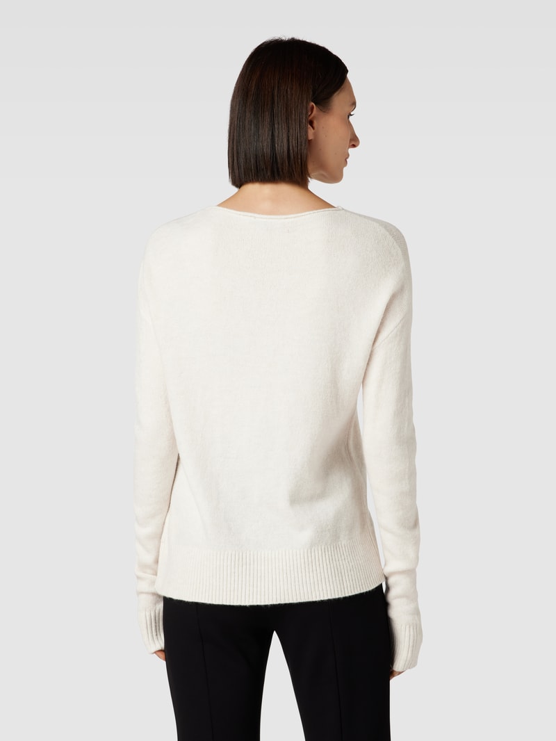 Strickpullover in melierter Optik in flieder