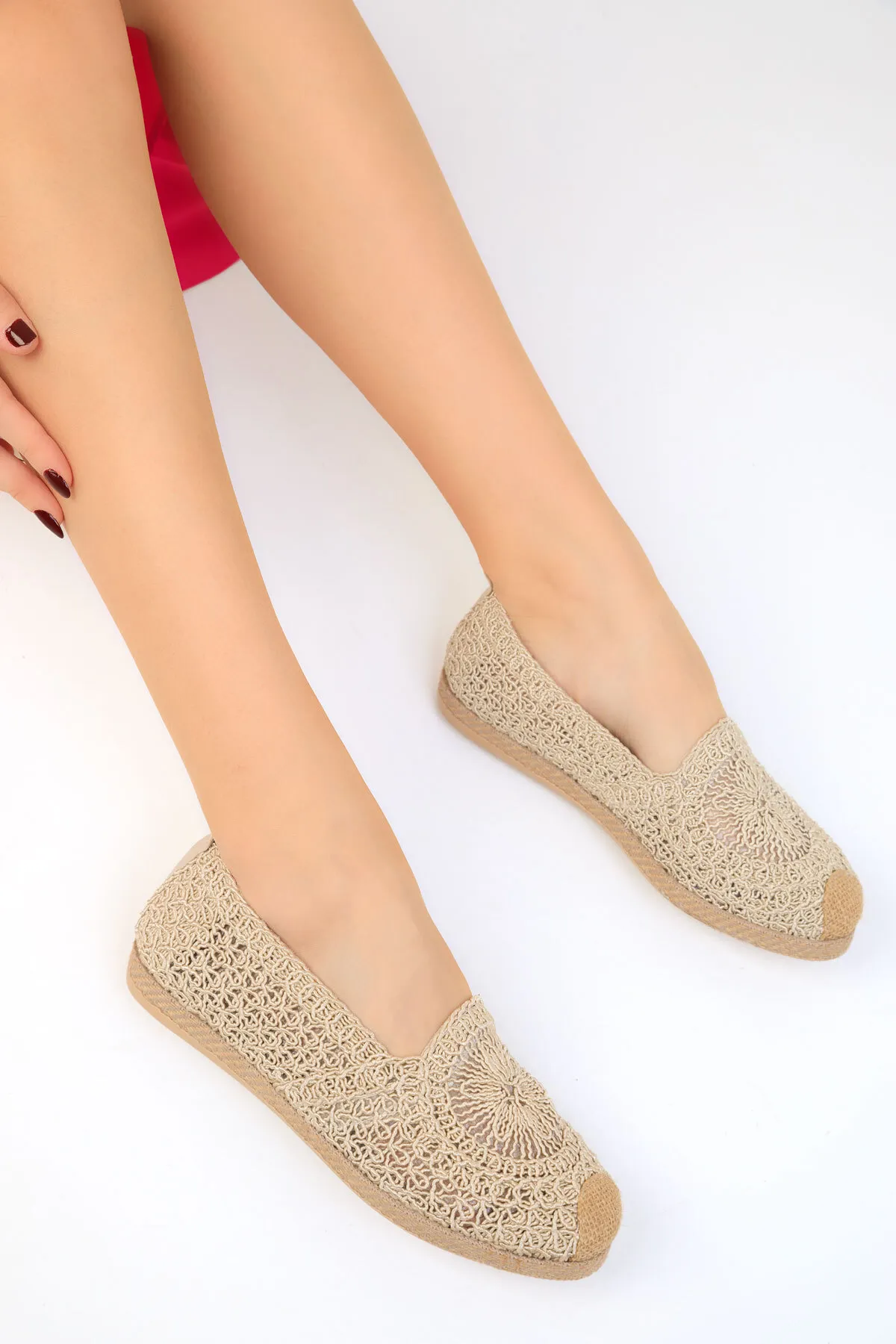 SOHO  Beige Ballerinas für Damen 18893