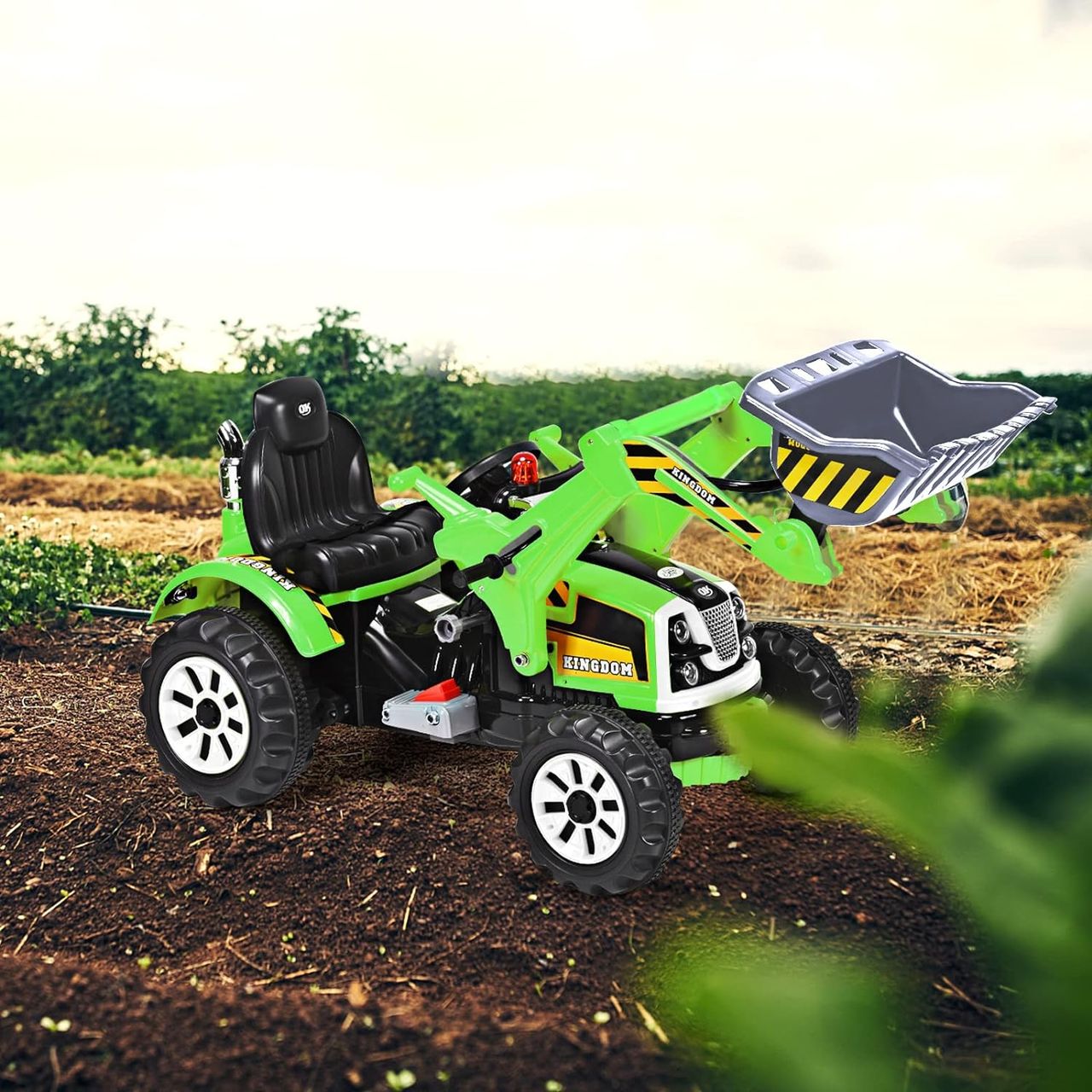 Costway 12V Kinder Bagger, Kinderbagger 2,5-5 km/h