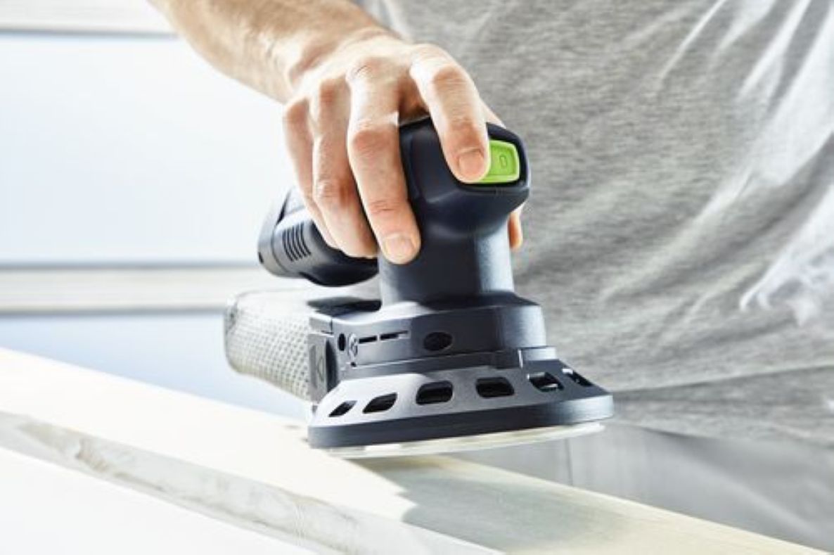 Festool 578854 ETSC 125 3.0 I-Plus akkukäyttöinen epäkeskohiomakone, 1 x 18 V 3.0 Ah akku ja pikalaturi laukussa