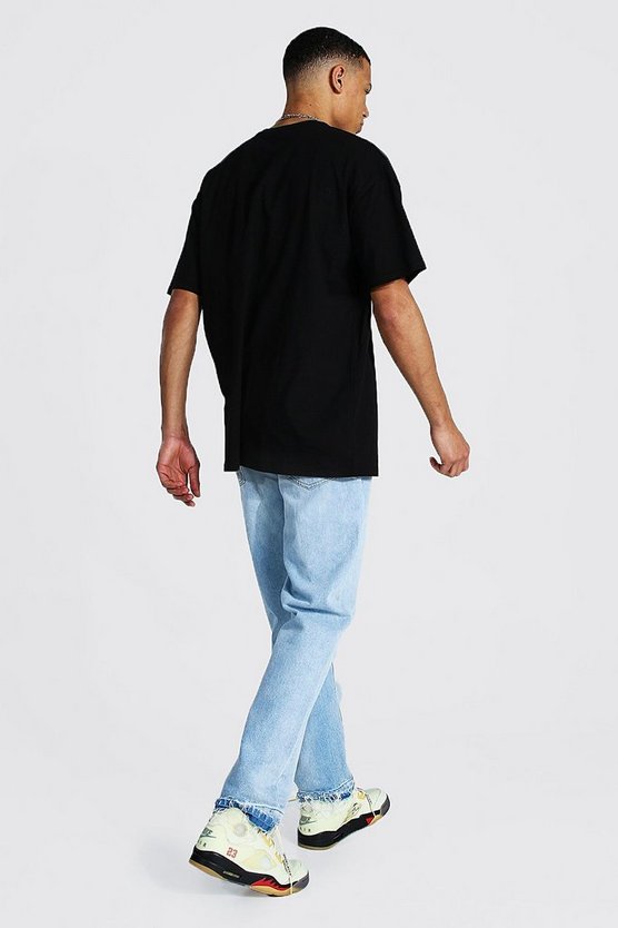 Tall Oversize T-Shirt mit Drip Face Print