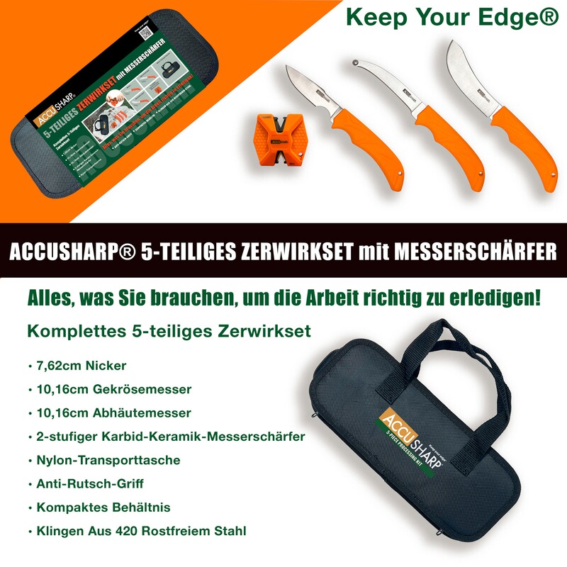Accusharp Zerwirk-Set 5-tlg. in Tasche