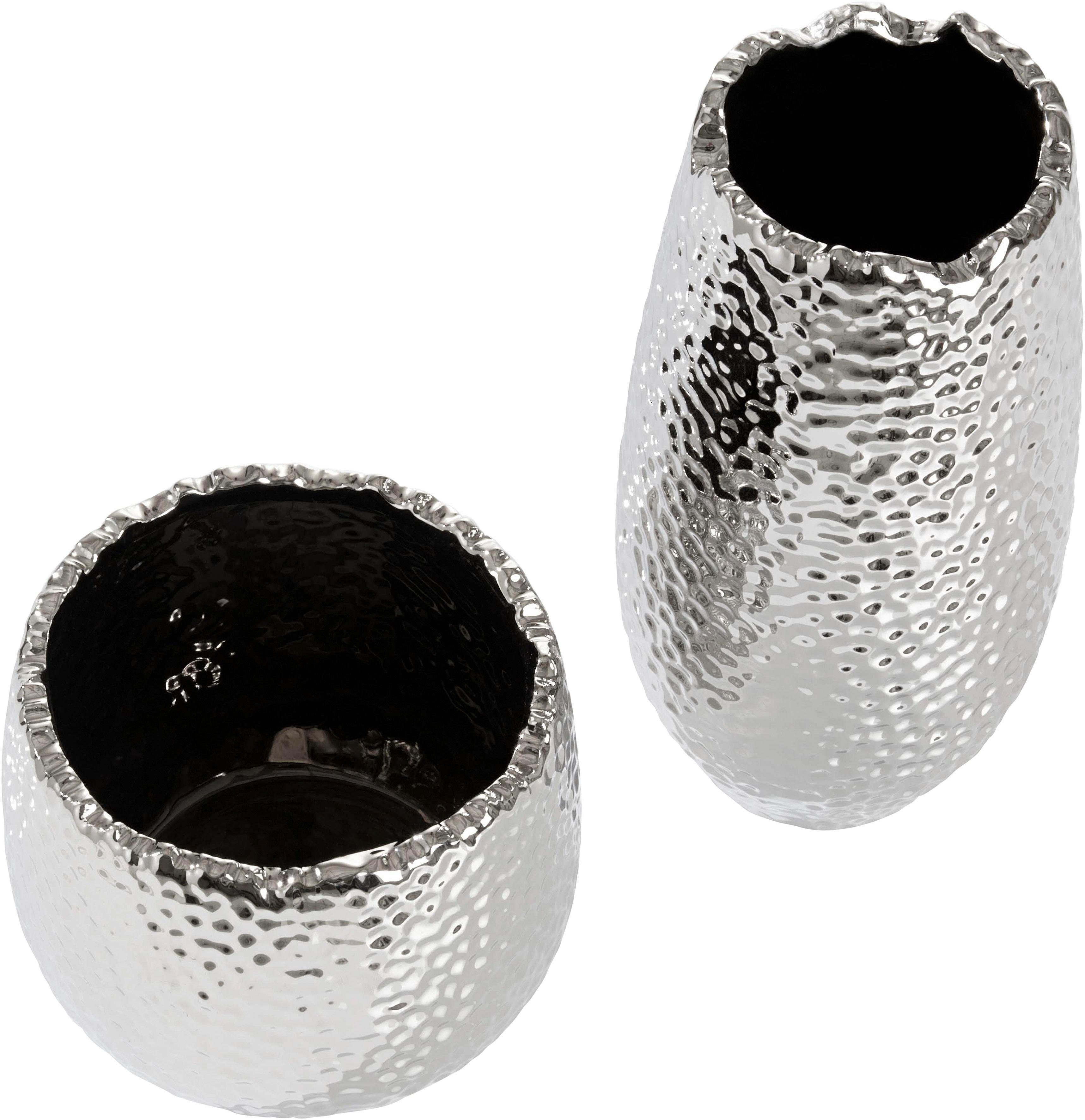 Home affaire Dekovase Keramik-Vasen (Set, 2 St)