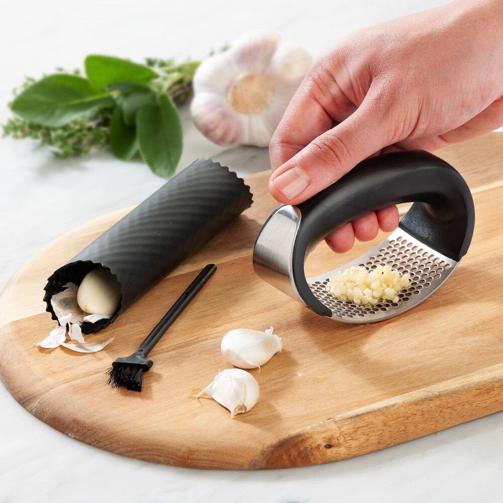 Hagen Grote Knoblauchschneider Knoblauchwürfler: Schnell & präzise viel Knoblauch schälen & würfeln (1 St)