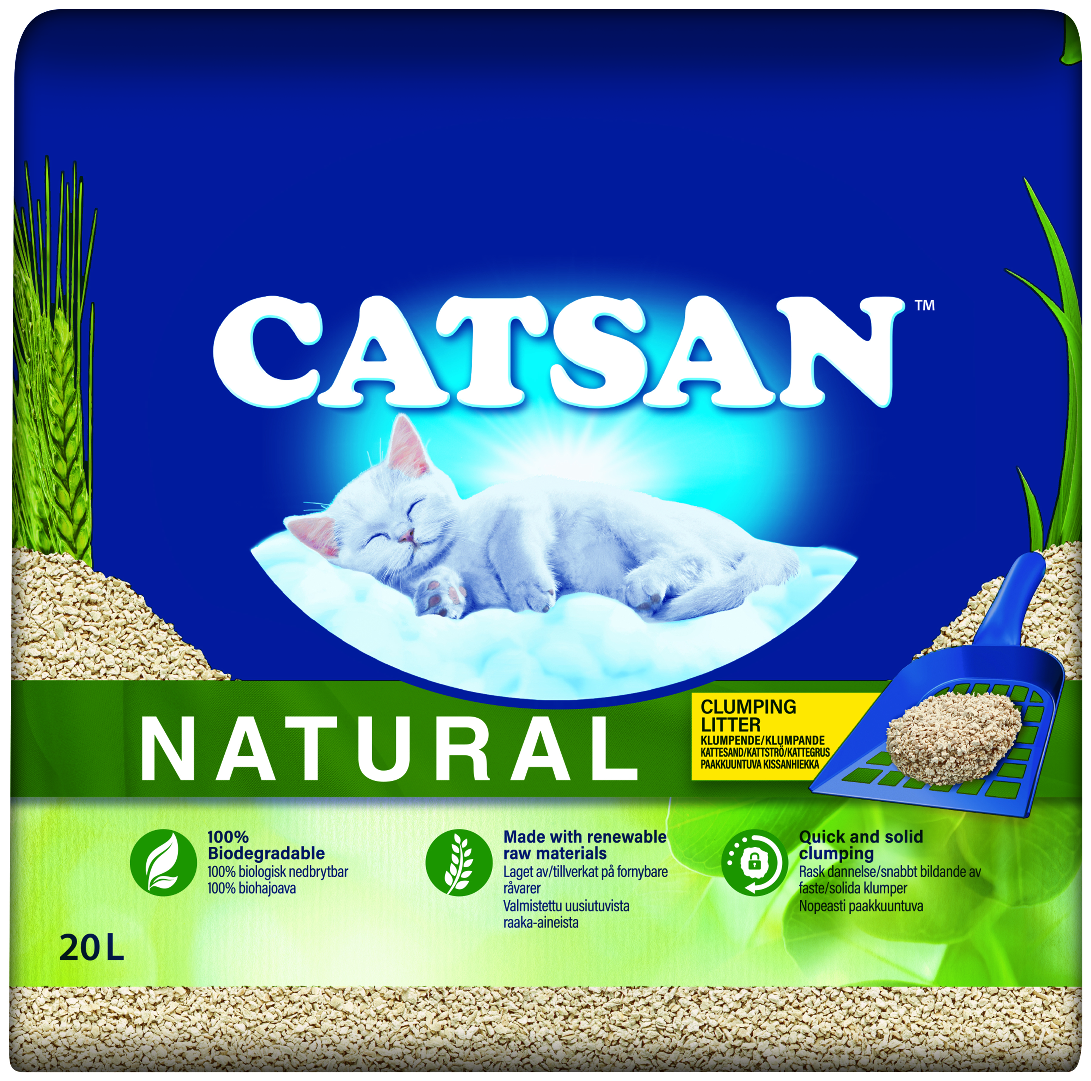 CATSAN Katzenstreu CATSAN Natural Klumpstreu 20 l