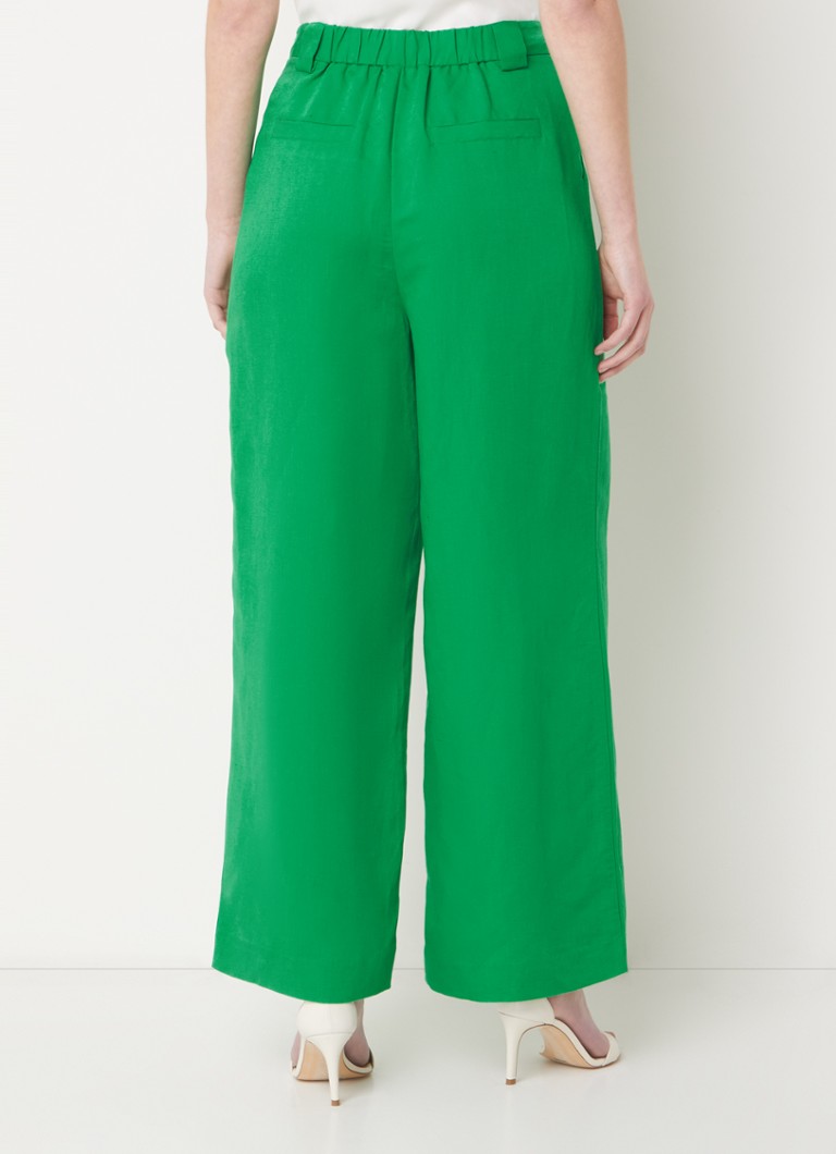 Pantaloni Phase Eight Lottie cu talie înaltă și croială largă, din amestec de in.