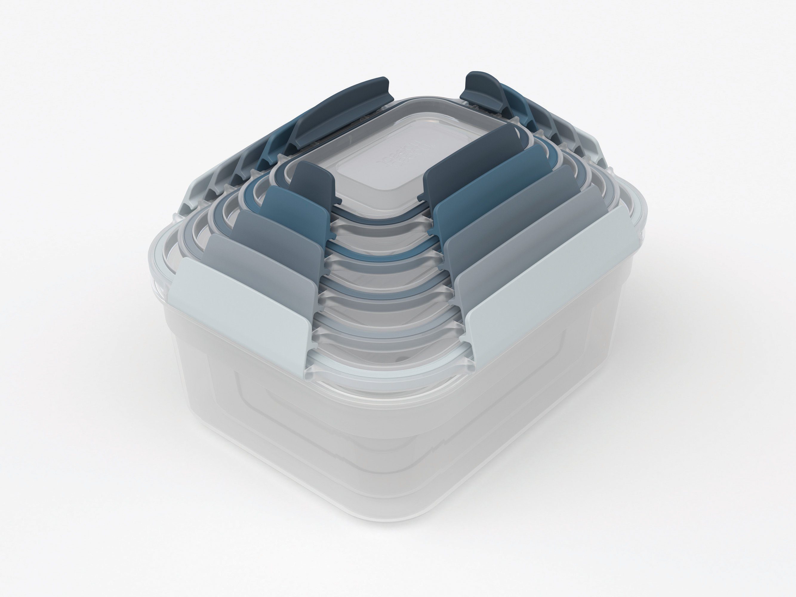 Joseph Joseph Frischhaltedose Editions Nest Lock, Polyprophylen (PP), (Set, 5-tlg), luftdicht, auslaufsicher & stapelbar, je 230,540,1100,1850 3000ml