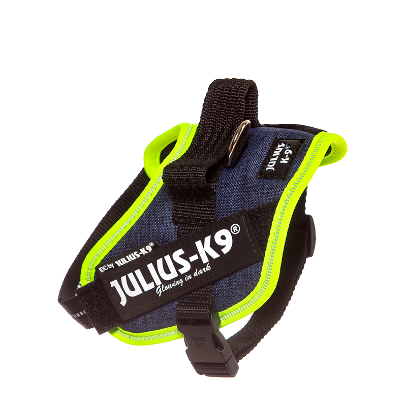 JULIUS-K9 Hundegeschirre JULIUS-K9 IDC Powergeschirr Mini neon mix blau klein