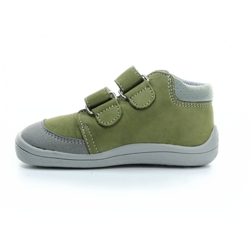 Beda Nick mit Membran (BF 0001/W/M/NUB/2) grüne Barfuß-Stiefeletten