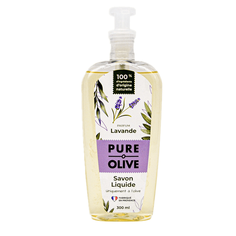 pure olive Savon liquide 100% olive parfum lavande Savon liquide