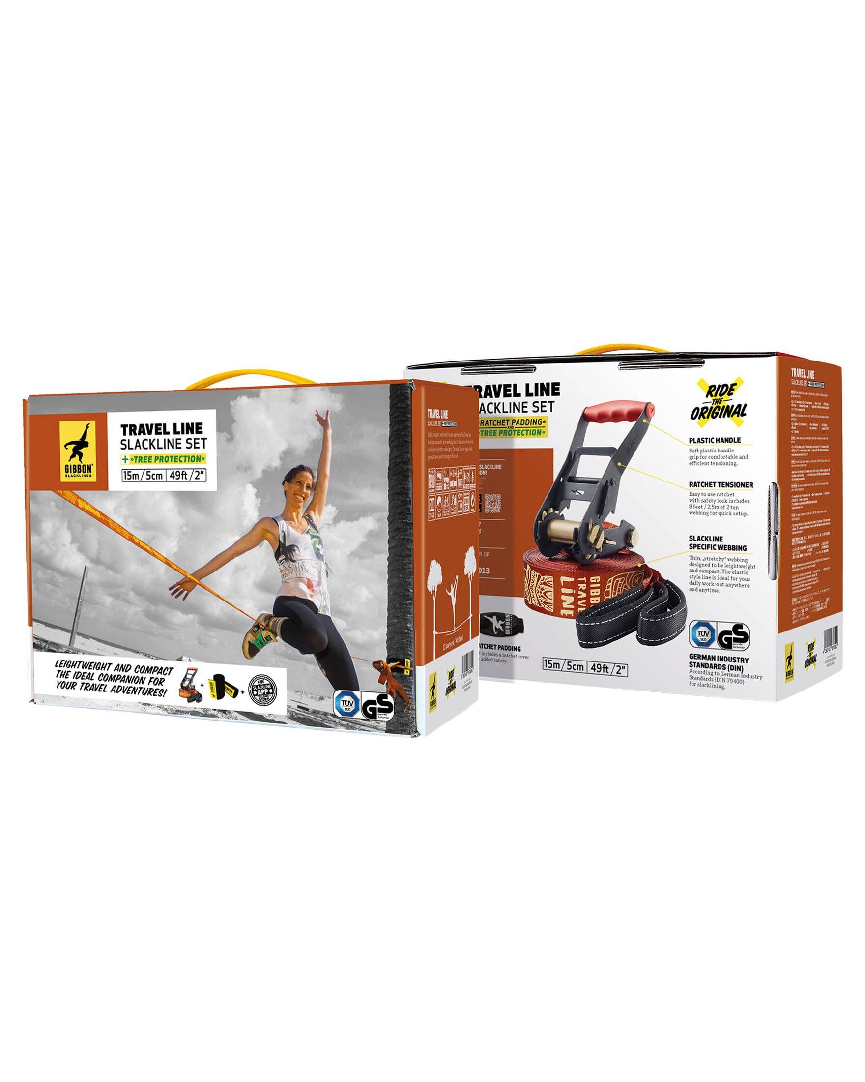 Gibbon Slackline Slackline Treewear-Set TRAVELLINE – 15 m