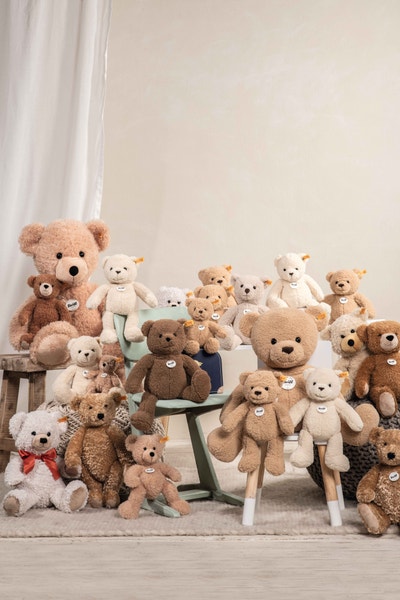 Charly Schlenker-Teddybär im Koffer, 30 cm, beige