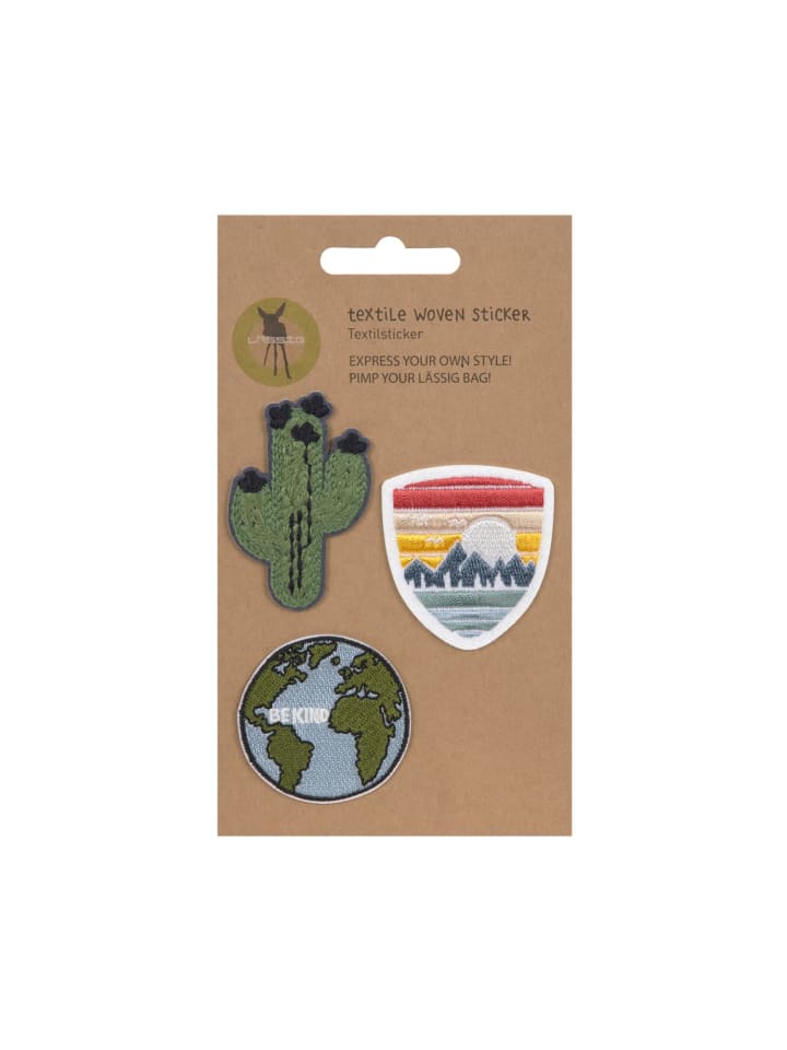 Lässig Lässig Textil-Sticker (3 Stk) - Schul Set Unique, Stick on Worldwide günstig kaufen onesize