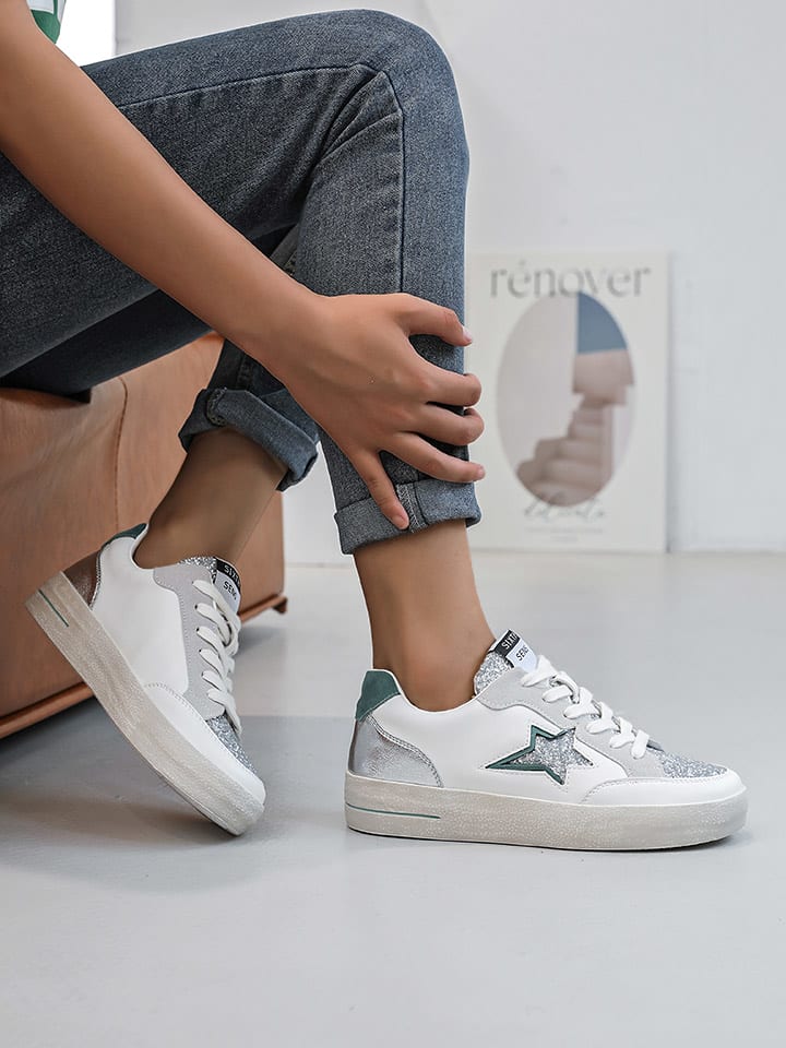 Sixth Sens Sneakers in Weiß/ Silber günstig kaufen
