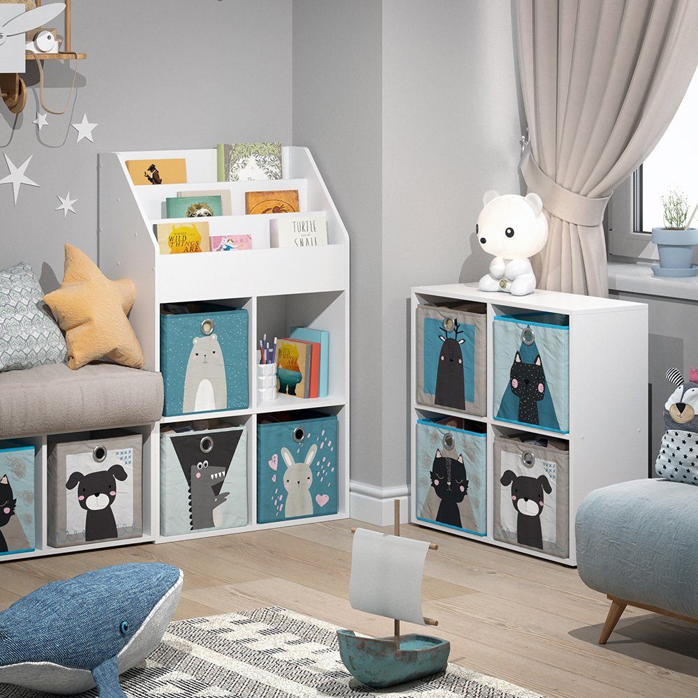 Vicco Bücherregal Kinderregal Aufbewahrungsregal LUIGI groß Weiß