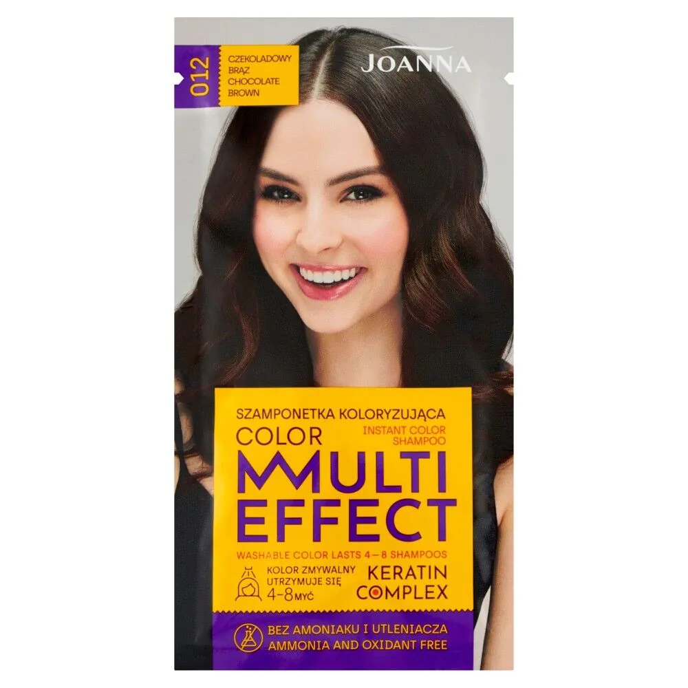 Joanna Multi Effect Color 012 Šampon za farbanje kose čokoladno smeđa