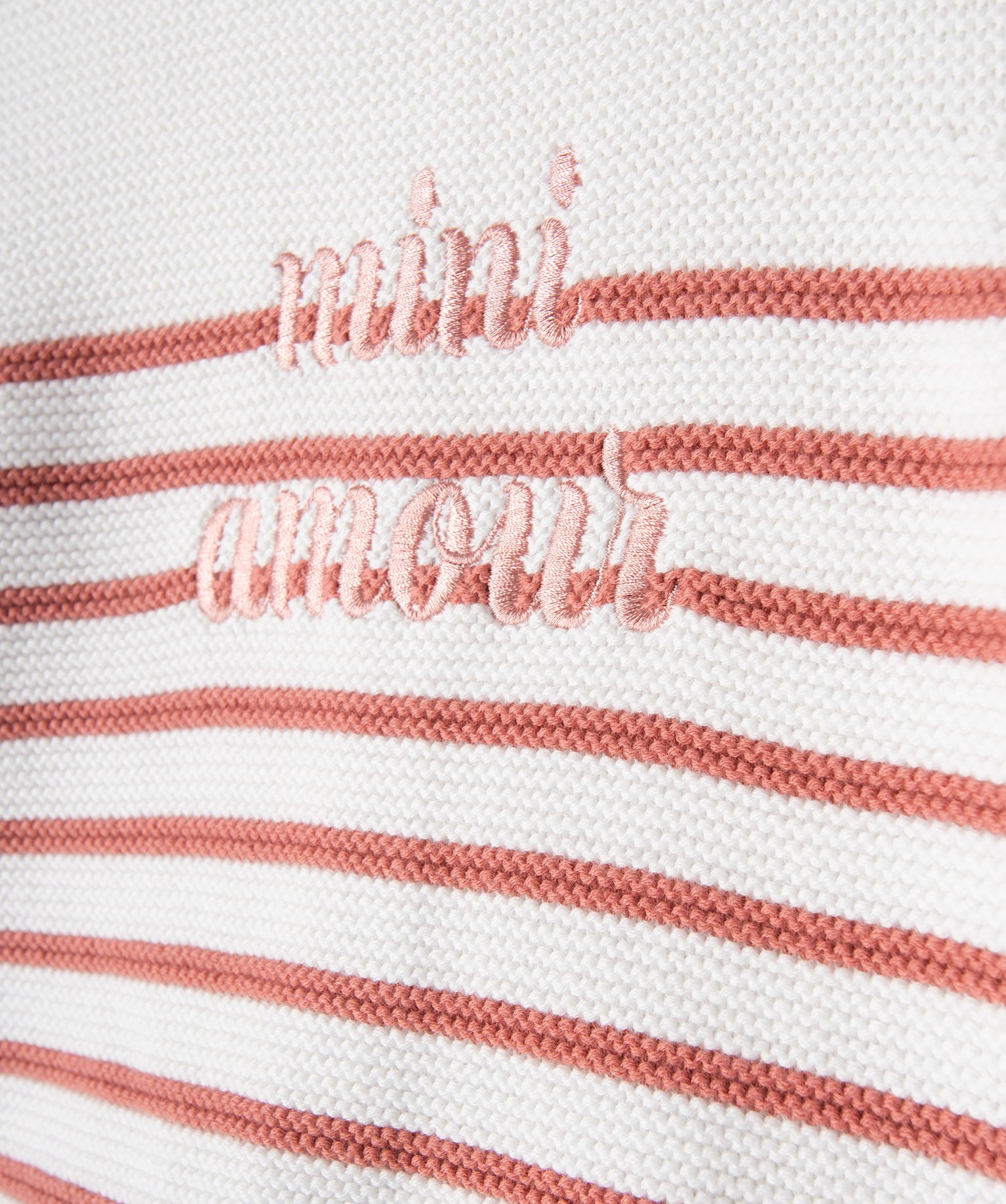 Pull rayé à dos boutonné et message brodé bébé fille blanc | GEMO
