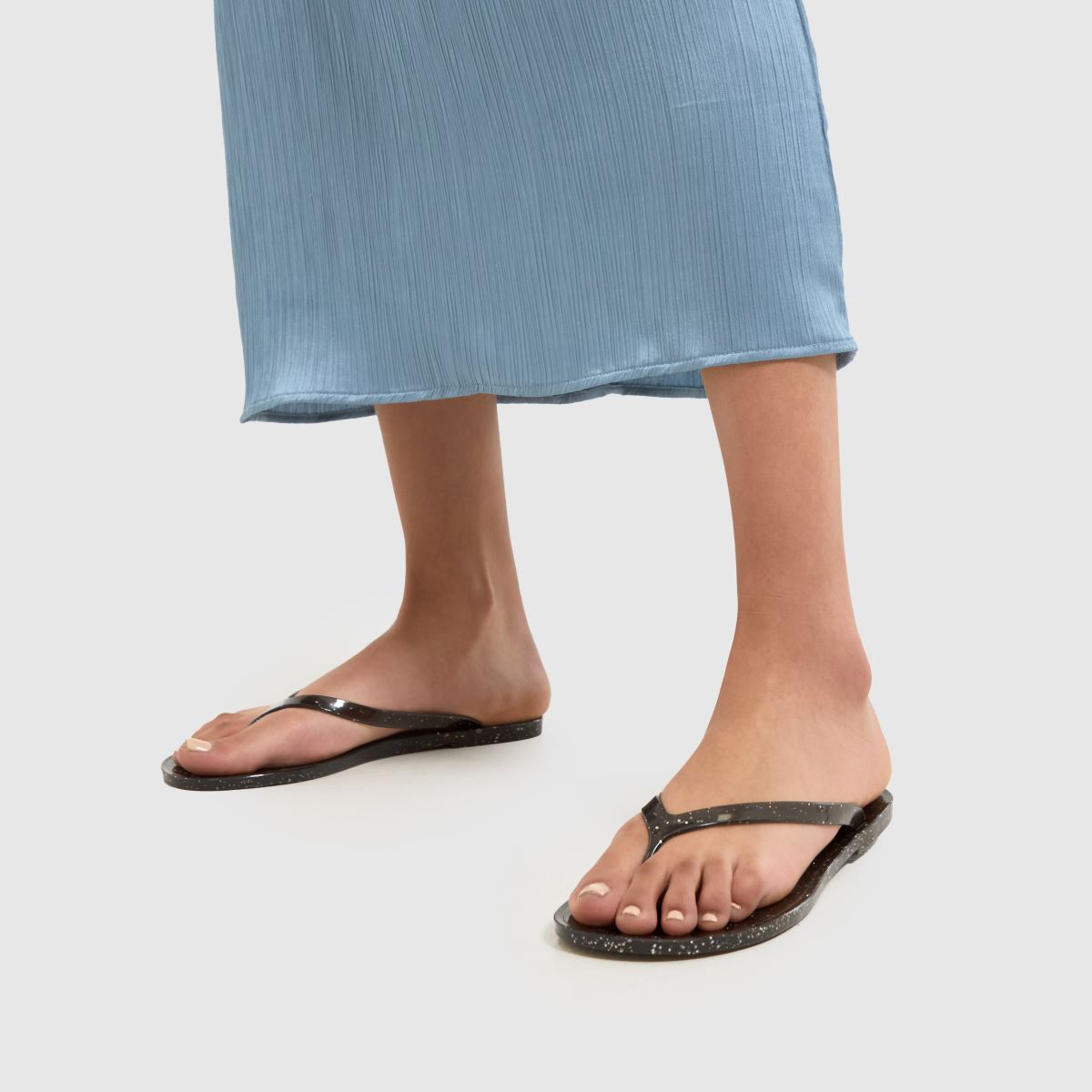JUJU JELLIES – Svarta flip-flop-sandaler