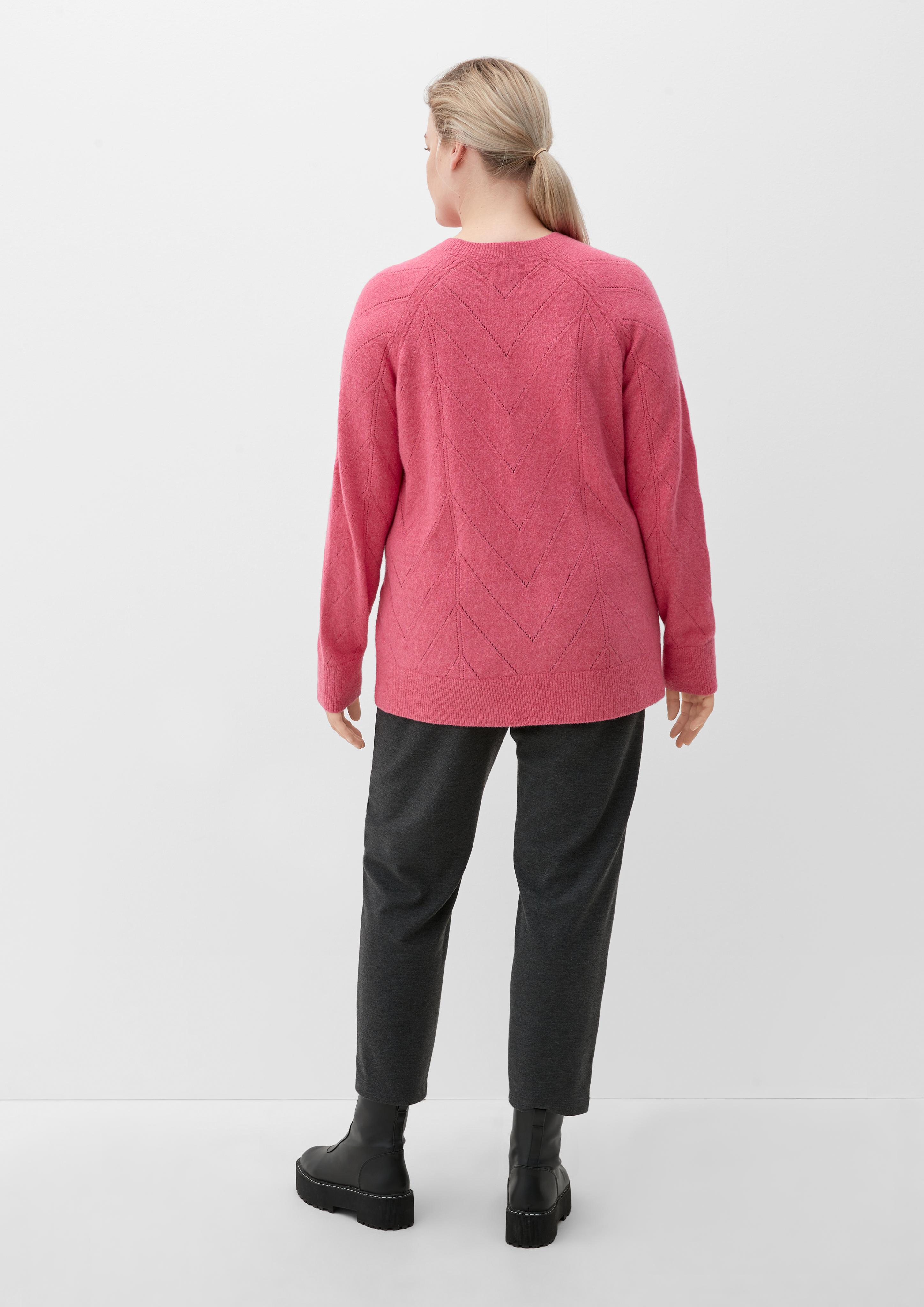 Strickpullover mit Lochmuster  2125668-45W0