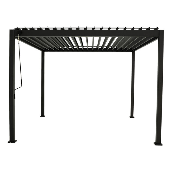 Pavillon mit Lamellendach, anthrazit, 3 x 3,6 m