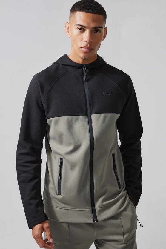Man Active Hoodie mit Reißverschluss