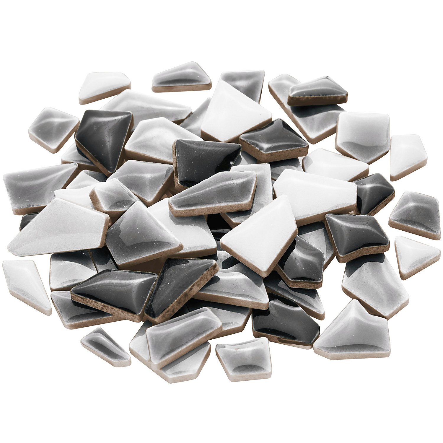Flip Keramik-Mosaik mini, grau-mix, 10–20 mm, 200 g