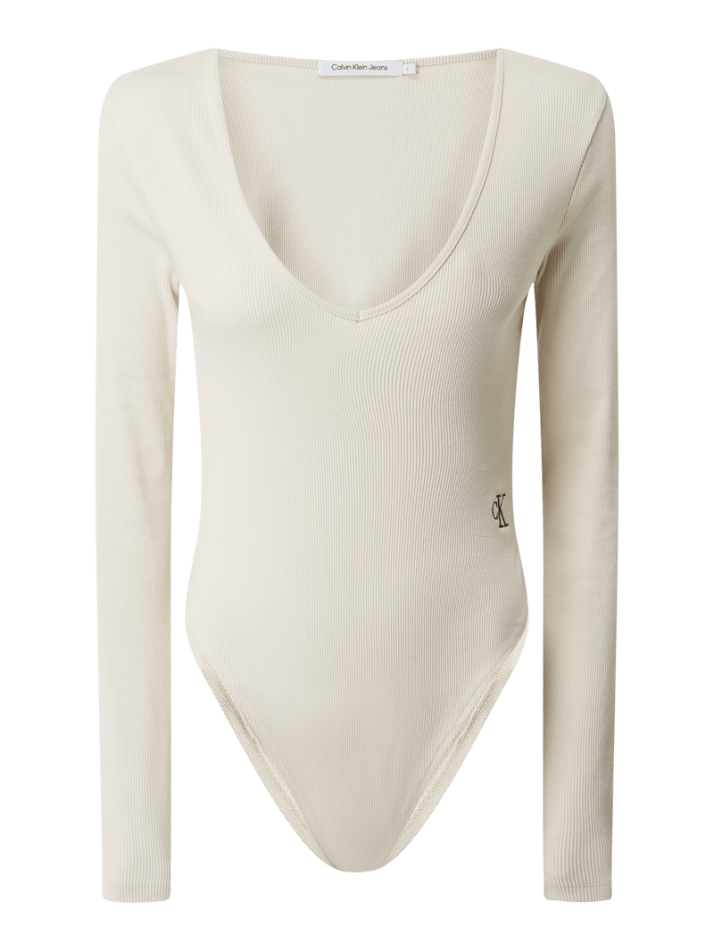 Body mit Stretch-Anteil  in offwhite