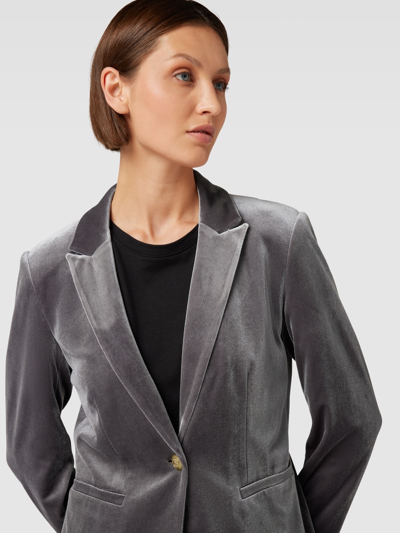 Blazer mit Reverskragen in dunkelgrau