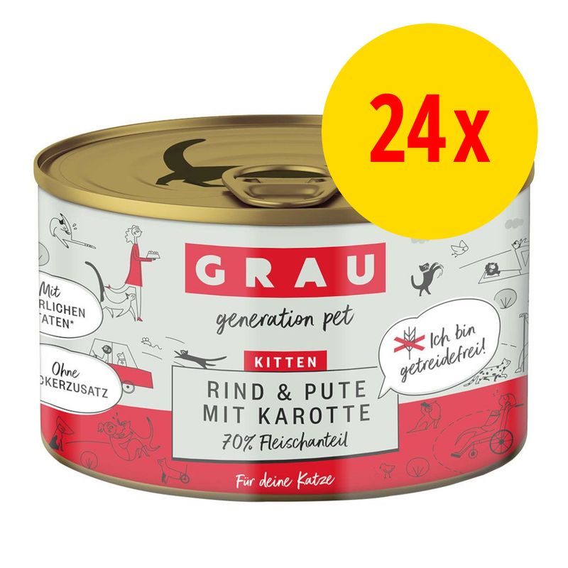 Sparpaket GRAU Kitten Getreidefrei 24 x 200 g