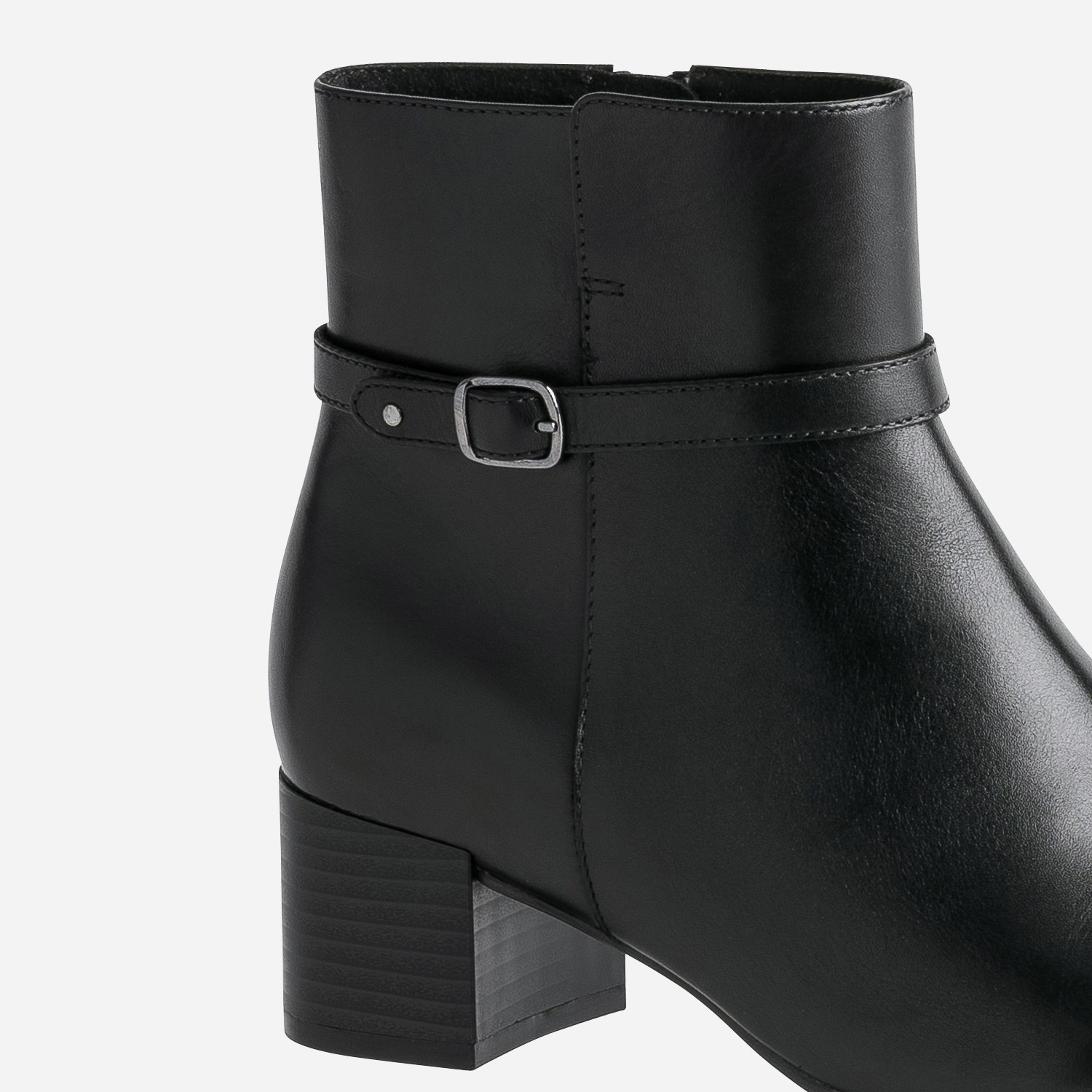 Boots CAPRICE noir en cuir esprit jodhpur
