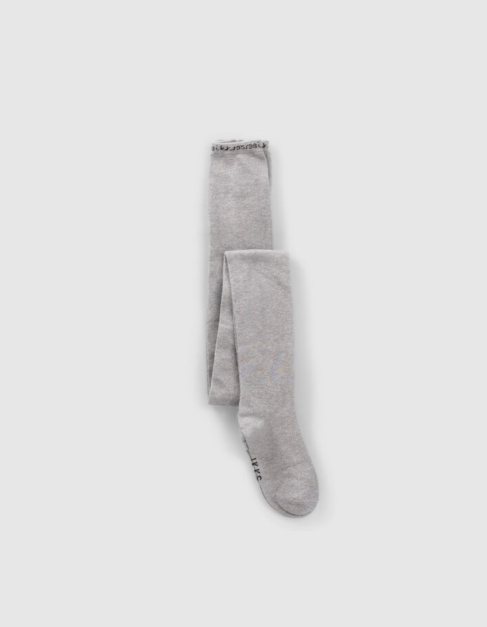 Collants silver pailletés tricot fille