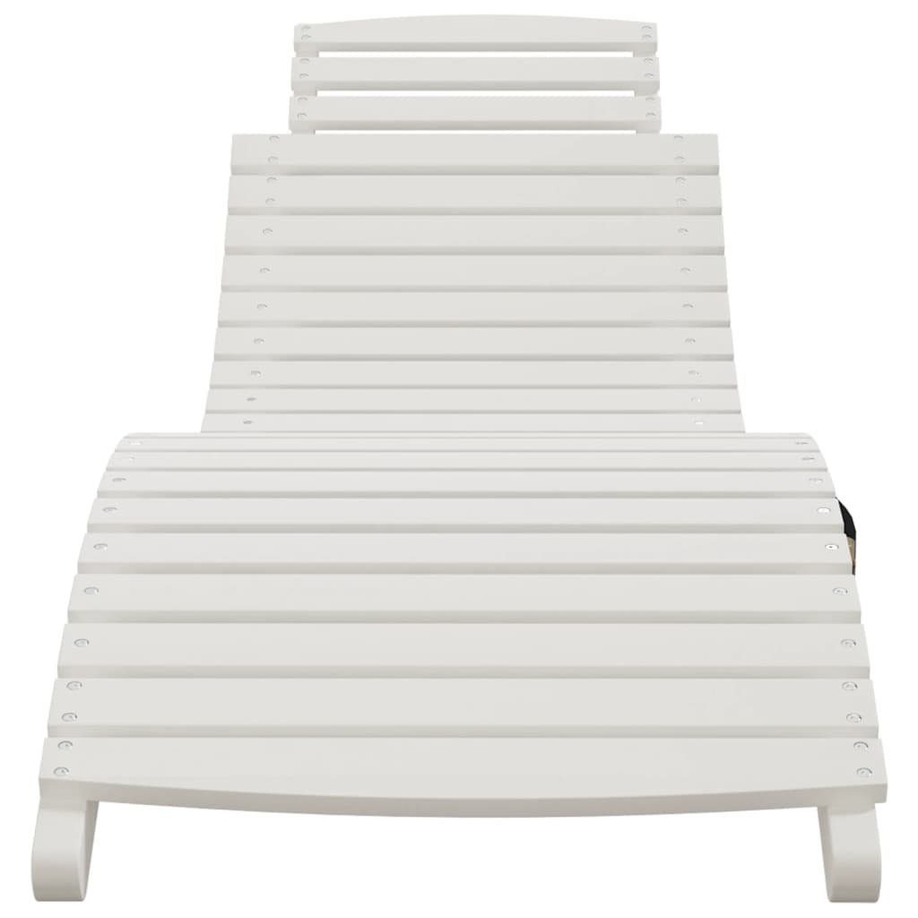 vidaXL Wellnessliege Sonnenliege Weiß 184x55x64 cm Massivholz Akazie